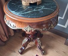 round marble top antique table