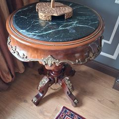 round marble top antique table