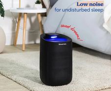 Ozone Free, 750ml/day 2 in 1 Black Dehumidifier/Air Purifier, 20m2 Room Size, LED Lighting & Captures Bacteria, for Home, Kitchen, Basement, Garage, Caravan