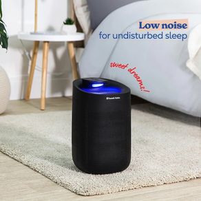 Ozone Free, 750ml/day 2 in 1 Black Dehumidifier/Air Purifier, 20m2 Room Size, LED Lighting & Captures Bacteria, for Home, Kitchen, Basement, Garage, Caravan