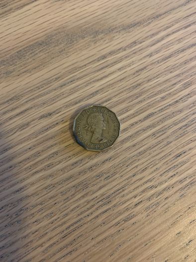 1957 Three Pence coin