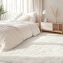 Fluffy Shaggy Rugs Living Room, Large Anti Slip Carpet, Machine Washable Soft Thick Pile Bedside Rug for Kids Bedroom, Nursery - Creme, 120 x 160 cm Image 3