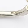 Vintage Signed M&S Sterling Silver Hooped Stud Earrings Image 4