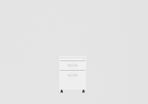 NEW White Two Drawer Lockable Mobile Pedestal