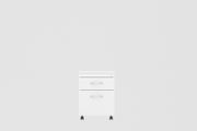 NEW White Two Drawer Lockable Mobile Pedestal