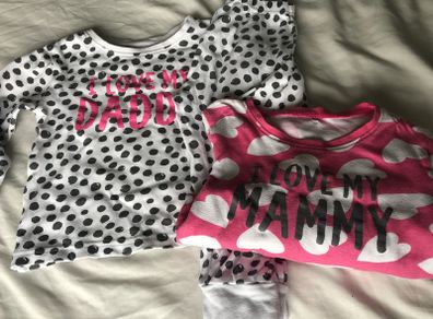 2 pack girls pyjamas