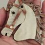 Vintage horse head brooch. Image 2