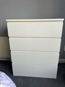 IKEA MALM Chest of Drawers - 4 drawers -White