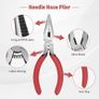 6-Piece Professional Tool Kit with Toolbox - 8" & 10" Slip Joint Pliers Set, 6" Wire Cutters, 5" Needle Nose Pliers, 2 Magnetic Screwdrivers, Storage Case for Garage, Crafts, Home Repairs Image 5