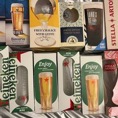 Birra Moretti Heineken Stella Bavaria Pint Glass Beer