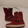 Clarks Kids Red leather Boots Image 10
