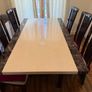 Marble Dining Table + 6 High-Back Chairs Image 3
