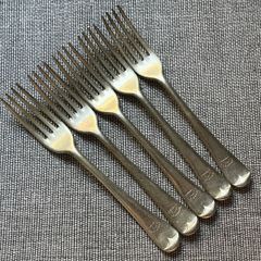 Set of 5 vintage dining forks from the historic Imperial Hotel, Newry