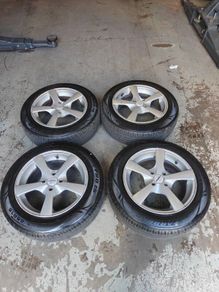 15 inch ally wheels 4x100 with tyres 1756515
