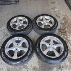 15 inch ally wheels 4x100 with tyres 1756515