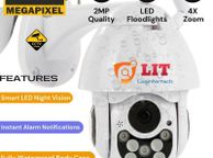 main image for ad 2MP Smart Wi-Fi Cctv Night Vision Calving Security Camera Wifi Indoor/Outdoor Hd Ptz Home