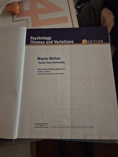 Psychology Themes and Variations Wayne Weiten