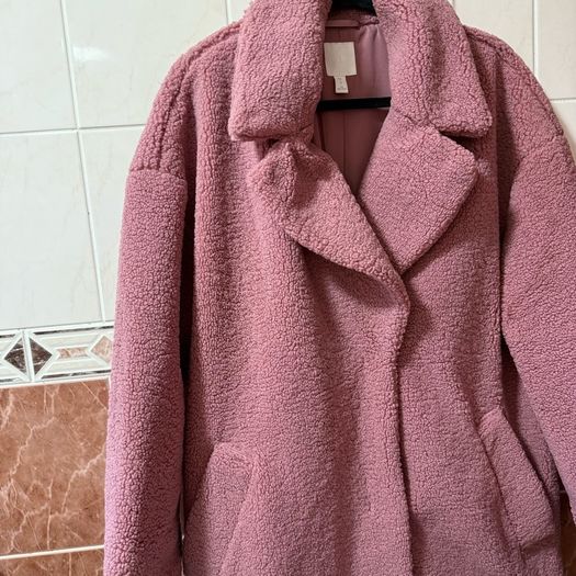 H&M Borg Fur Coat - Size L