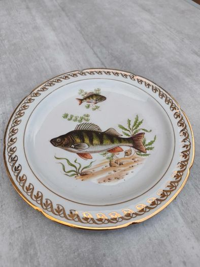 Vintage French Porcelain Fish Service Set c.1950s