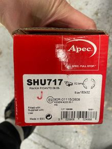 Kia picanto brake shoes with fitting kit