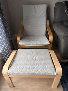 ikea Poang armchair with foot rest