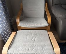 ikea Poang armchair with foot rest