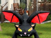 _Kalolary 6 Feet Halloween Inflatable Black Cat with Bat Wings Decoration Outdoor Built-in LEDs for Halloween Yard Garden Decorations Shopping Centre Party Decoration