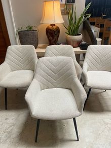 4 x Gorgeous High Quality Well Padded Kitchen Dining Chairs - Can Deliver