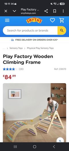 Play Factory Wooden Climbing Frame