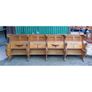 Four Seater Oak Pew  Folding Seats  2  KAS358 Image 2