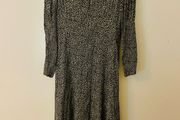 Massimo Dutti Leopard Print Fully Lined Midi Dress Size 12