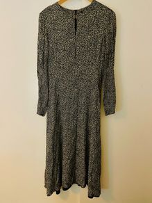 Massimo Dutti Leopard Print Fully Lined Midi Dress Size 12
