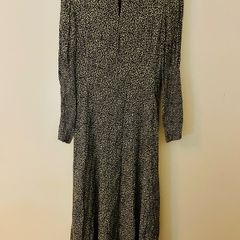 Massimo Dutti Leopard Print Fully Lined Midi Dress Size 12