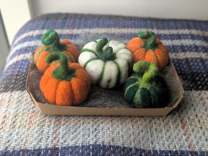Handmade Woollen Mini Pumpkins