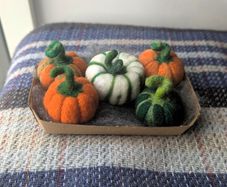 Handmade Woollen Mini Pumpkins