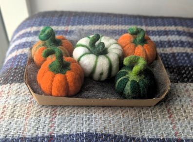 Handmade Woollen Mini Pumpkins