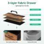 Chest of Drawers Bedroom, with LED Light trip with 10 Adjustable Colors and 2 USB and 2 AC Outlets Image 6