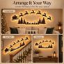 LED Reindeer Santa Sleigh Wall Deco Festive Christmas Lighting (100cm) 3D Light-Up Wooden Reindeer Christmas Decor, DIY fXmas Glow Wall Silhouette Lights,for Home Window Party Decoration Image 5