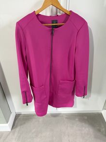 Fuscia pink zip coat