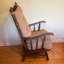 Vintage Wooden High Back Armchair | Solid & Comfortable Image 3