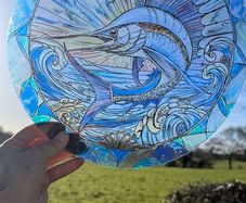 Marlin on Glass painting