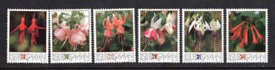 1988 Isle of Man 50th Anniversary of British Fuchsia Society Commemorative Stamps Mint Never Hinged (MNH).