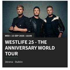 Westlife Tickets 3 Arena