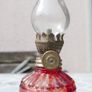 Vintage Miniature Red Oil Lamp Image 7