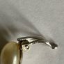 vintage mid century sterling silver pearl clip on earring circa Image 5