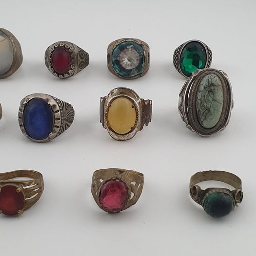 Old World Jewellery Collection 15 Mixed Brass Statement Rings