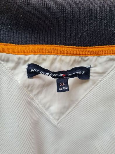 Hilfiger sport windbreaker Size xl Pit to pit 24" white nylon In excellent condition
