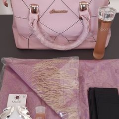 Handbag, Perfumes, Scarf, Earrings and Purse