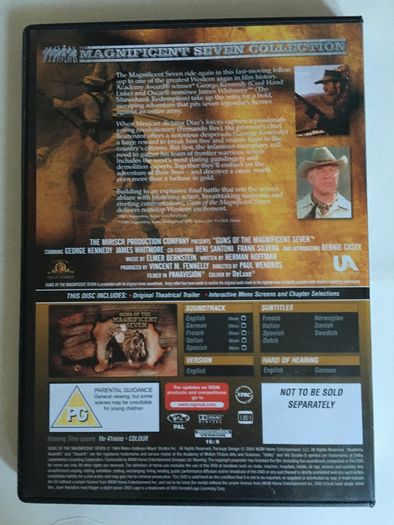 The Magnificent Seven Quadrilogy 1960-1972 (Yul Brynner, Eli Wallach, Steve McQueen, Charles Bronson, Robert Vaughan, George Kennedy & Lee Van Cleef) [4xMovie DVD]