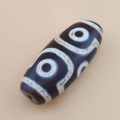 Vintage Himalayan Tibetan 6 Eyes Agate Dzi Bead Amulet